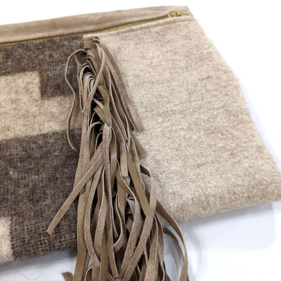 Alpaca Fringe Lumbar Pillow - Picture 2 of 6